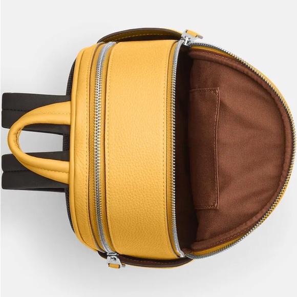 Coach Silver/Honeycomb Mini Court Backpack #CR284 - Picture 4 of 6